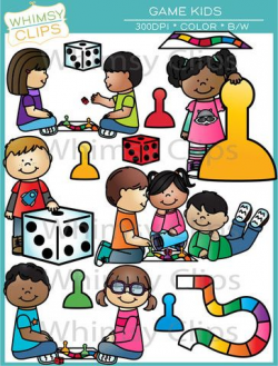 Game Kids Clip Art | Whimsy Clips Under $5 | Board games for ...