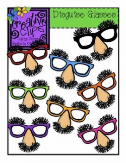 Disguise Glasses {Creative Clips Digital Clipart} | Colour images ...