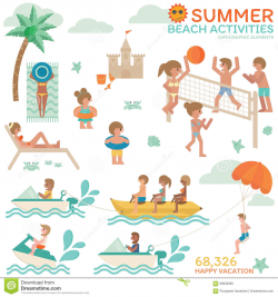 Vacation clipart family activity - Pencil and in color vacation ...