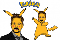 Handsome Actor Face on Pikachu - Robert Downey Jr. | Flickr