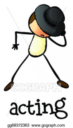 Vector Stock - A stickman acting. Clipart Illustration gg68372363 ...