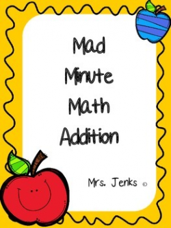Addition Mad Minute Teaching Resources | Teachers Pay Teachers