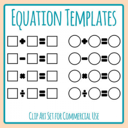 Equation Templates - Addition, Subtraction, Multiplication and ...