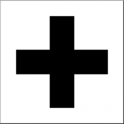 Clip Art: Math Symbols: Addition B&W I abcteach.com | abcteach