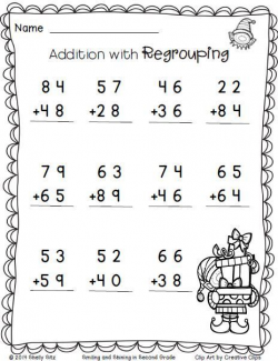 Christmas Math--Addition with regrouping -FREE--2nd grade math ...