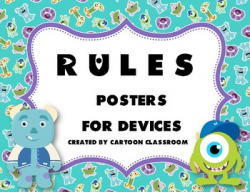 Monster Device Rules by Cartoon Classroom | Teachers Pay Teachers