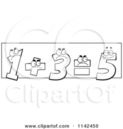 Addition Black And White Clipart
