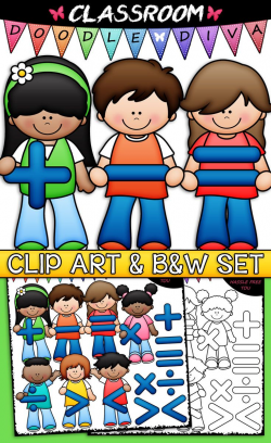 Math Symbols Kids - Clip Art & B&W Set | ***Math Resources ...