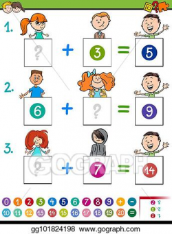 EPS Illustration - Maths addition educational game with ...