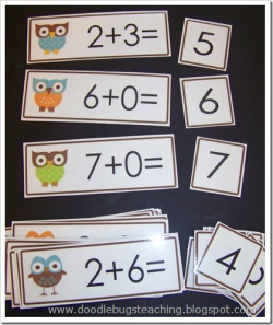 Great idea for math station to start the year - make flash cards ...