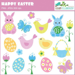 Happy Easter clipart will be an adorable addition to your Easter ...