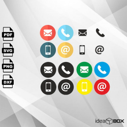 Contact icons bundle SVG VECTOR, Clipart Svg Files, printing design ...