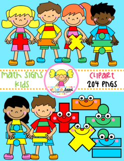Math Signs Kids Clipart | Math | Clip art, Math, Signs