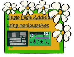 Single Digit Addition using Manipulatives Math Center- Digital Download