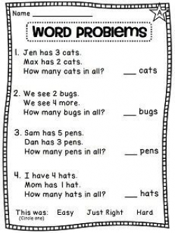 Addition word problems that are easy for little ones to read ...