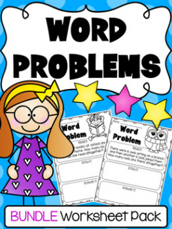Addition & Subtraction Word Problem Worksheets - Kindergarten and ...