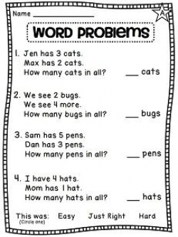 Addition word problems that are easy for little ones to read ...