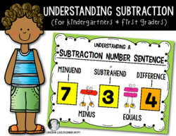 Parts of A Subtraction Sentence: Kindergarten & First - Math ...