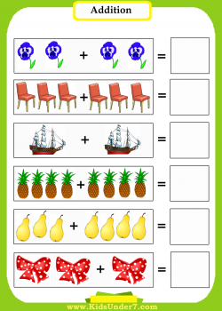 Simple Addition Worksheets For Kindergarten With Pictures The best ...