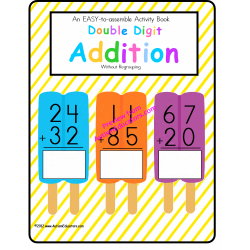double digit addition | Double Digit Addition Activity Book Task ...