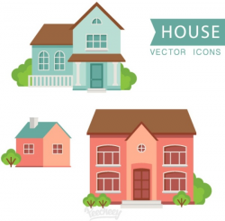 Houses flat design Free vector in Adobe Illustrator ai ( .ai ...