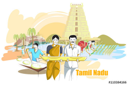 People and Culture of Tamil Nadu, India - Buy this stock vector and ...
