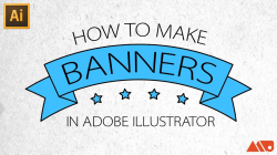 Adobe Illustrator Tutorial: How to Make Banners / Ribbons - YouTube