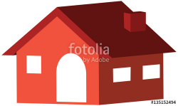 Home 3D icon in vector design in a white background