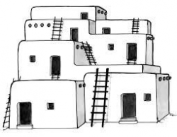 Image result for line drawing of pueblo | Xmas NM Gala | Pinterest ...