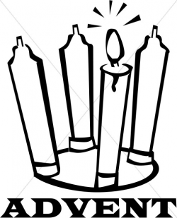 Black and White Advent Candles | Christian Christmas Word Art