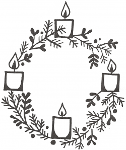 28+ Collection of Advent Candles Clipart Black And White | High ...