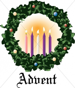 Christmas Clipart Christian Wreath | Advent Clipart