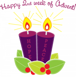 Happy 2nd Week Of Advent Hope Peace Candles
