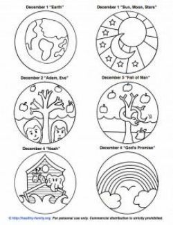 Free printouts to color and make your own Jesse Tree. | Advent ...