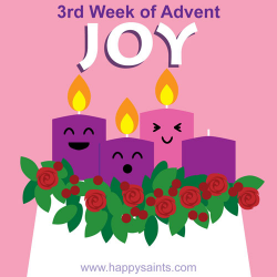 3rd Week Of Advent Joy Candles Clipart