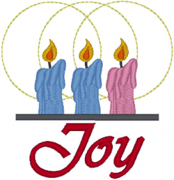 Advent Candles Set Embroidery Design