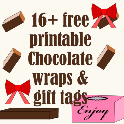 Free printable chocolate gift tags and wraps - Schokoladen ...