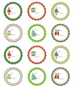 Free Printable Round Holiday Label Template, part of a collection by ...