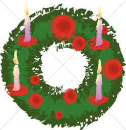 Advent Wreath Christmas Religious Clipart | Advent Clipart