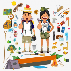 Creative Outdoor Adventure Elements, Tourism, Tent, Alice PNG Image ...