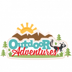 Outdoor Adventures Title SVG scrapbook cut file cute clipart ...