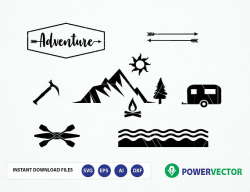 Adventure Clipart Svg Eps Dxf Silhouette Studio. Camping