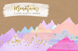 mountain clip art, wedding mountain cli | Design Bundles