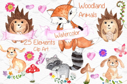 Watercolor Woodland Animals ~ Illustrations ~ Creative Market