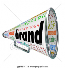 Stock Illustration - Brand megaphone advertising product awareness ...