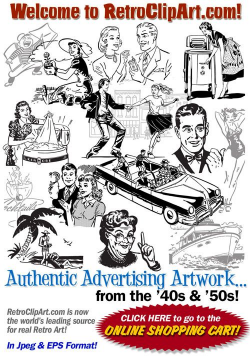 Retro Clip Art - retro clipart - authentic advertising illustrations ...