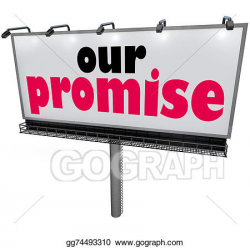 Stock Illustration - Our promise billboard message advertising ...