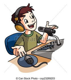 Vector Clipart of Broadcaster | Clipart Panda - Free Clipart Images