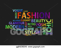 Stock Illustration - Stripe background with the words of the fashion ...