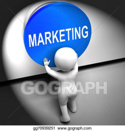 Stock Illustration - Marketing pressed means brand promotions and ...